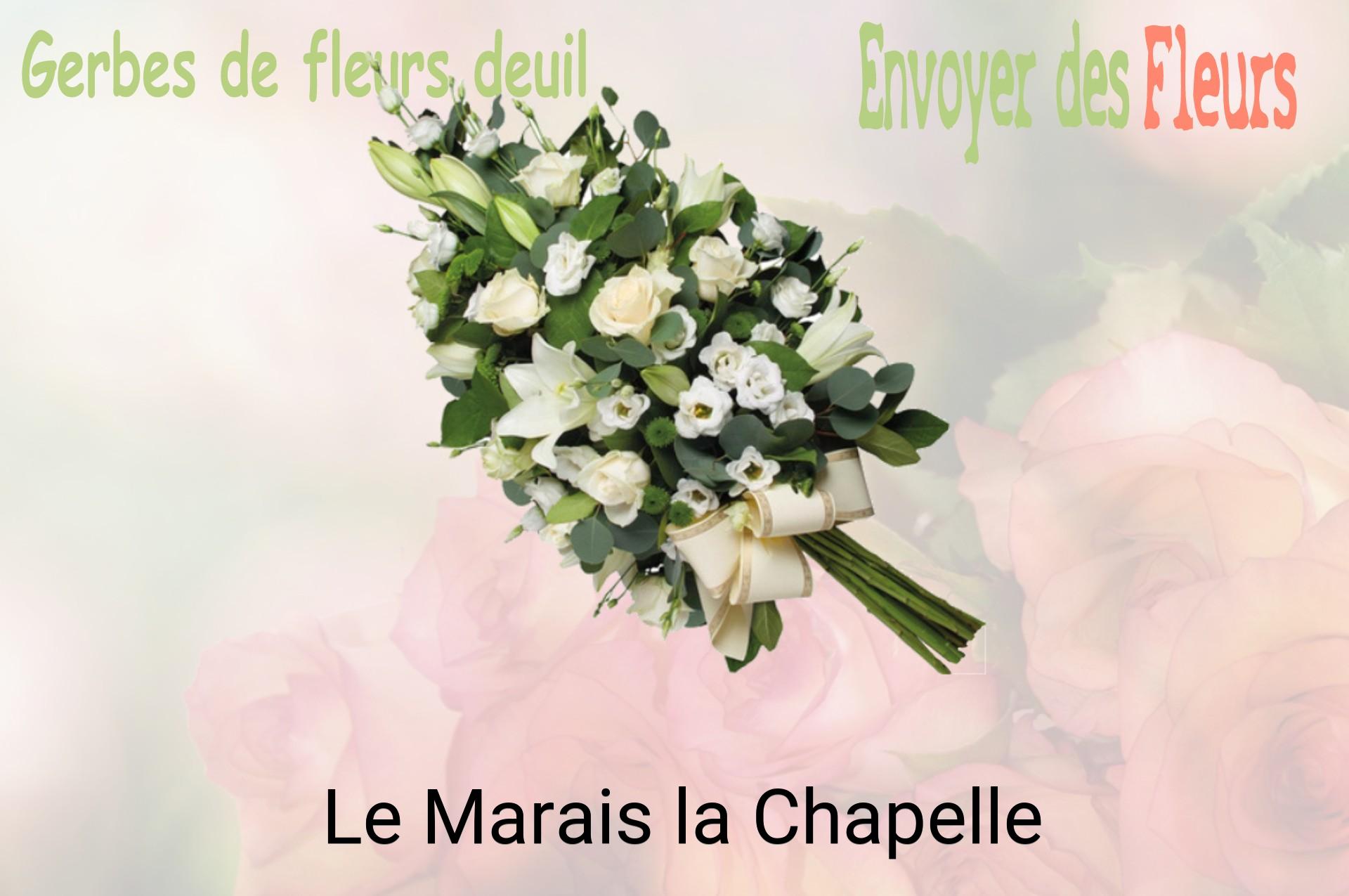 Gerbe de fleurs de deuil livrée à Le Marais-la-Chapelle